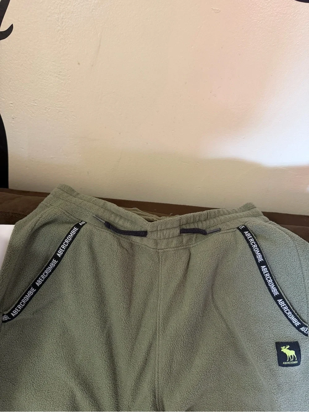 Abercrombie & Fitch Kids Olive Green Fleece Hoodie and Jogger Set